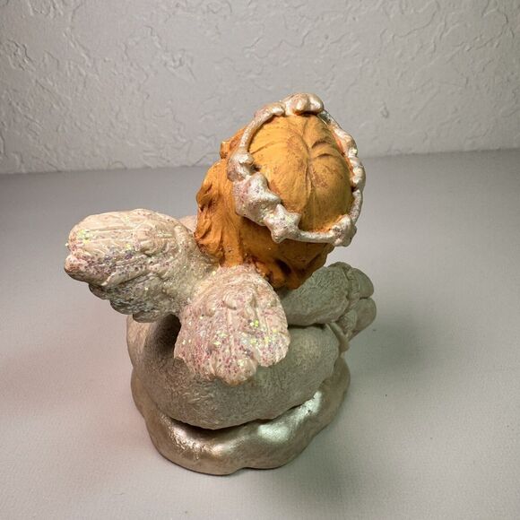 Vintage Snow Angel Figurines 1994 Set Of 2 Playing on Ground 3"x3.5"x4 - Picture 6 of 8
